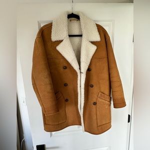 Suede Sherpa Coat Madewell